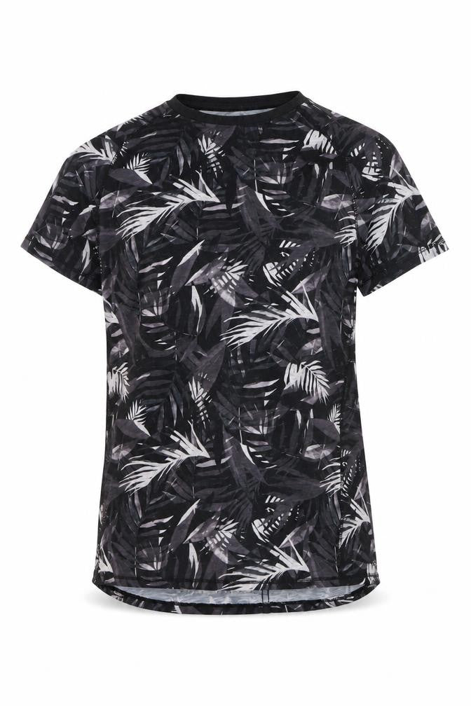 Next Women’s Black Tropical Print Short Sleeve T-Shirt Size S
