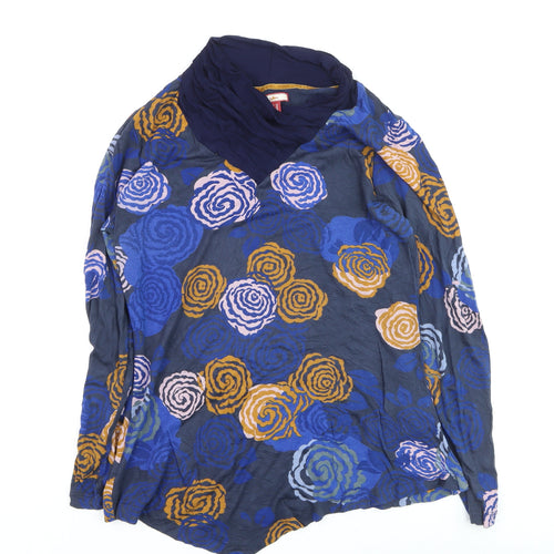 Joe Browns Womens Multicoloured Floral Cowl Neck Tunic Blouse Size 12