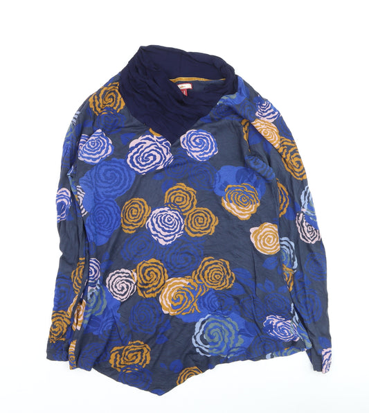 Joe Browns Womens Multicoloured Floral Cowl Neck Tunic Blouse Size 12