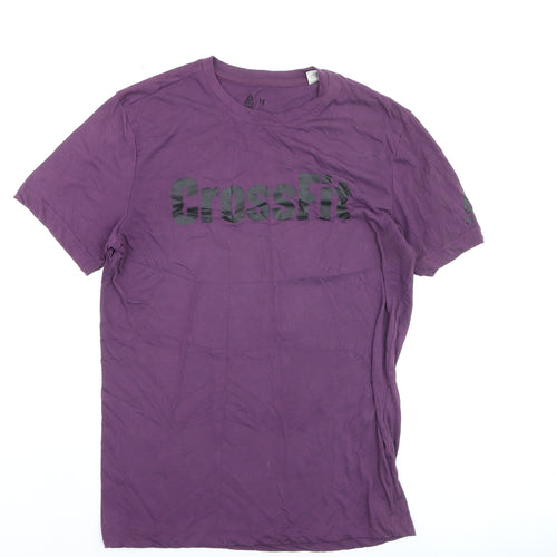 Reebok CrossFit Men's Purple Short Sleeve Crew Neck T-Shirt M