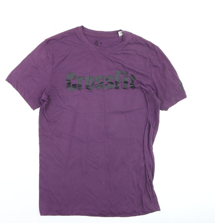 Reebok CrossFit Men's Purple Short Sleeve Crew Neck T-Shirt M