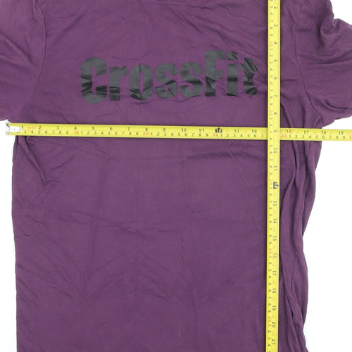 Reebok CrossFit Men's Purple Short Sleeve Crew Neck T-Shirt M