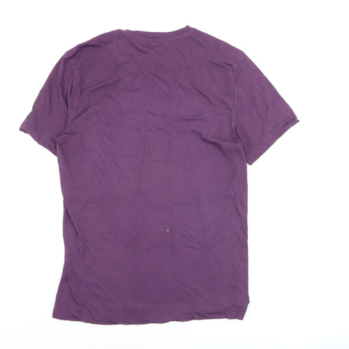 Reebok CrossFit Men's Purple Short Sleeve Crew Neck T-Shirt M