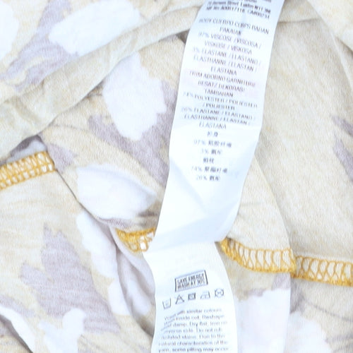 Miss Selfridge Women’s Yellow Floral A-Line Dress Size 8