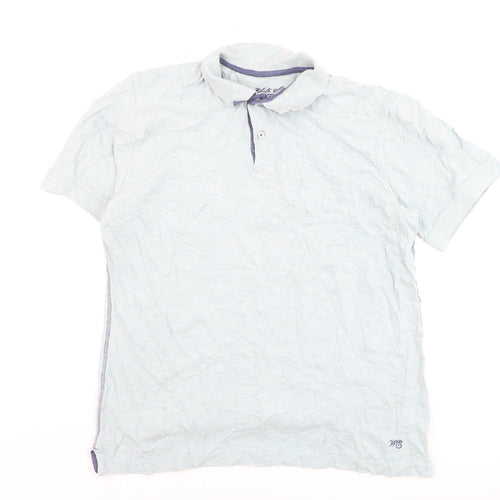 White Stuff Men's Blue Cotton Polo Shirt Size S Casual Summer Top