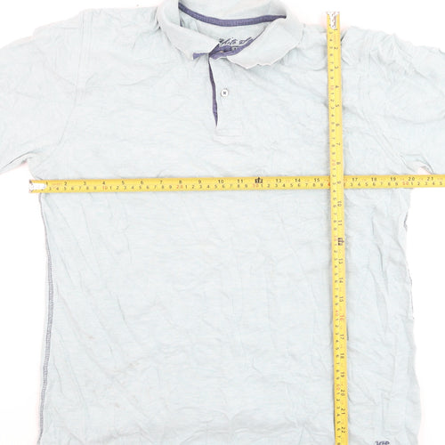 White Stuff Men's Blue Cotton Polo Shirt Size S Casual Summer Top