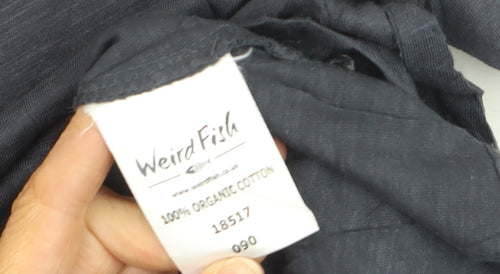 Weird Fish Womens Blue Size 8 Cotton Short Sleeve T-Shirt