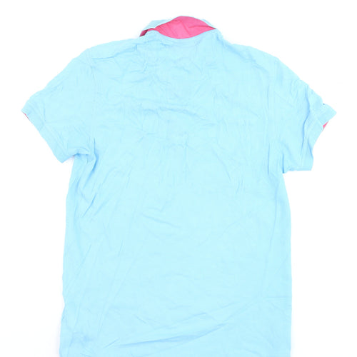 GANT Men's Blue Cotton Short Sleeve Polo Shirt Size S