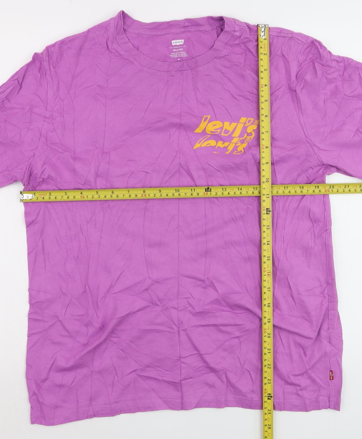 Levi's Men's Purple Relaxed Fit Cotton Crew Neck T-Shirt M