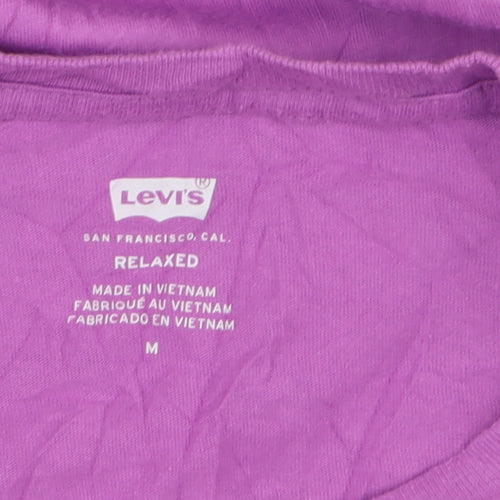 Levi's Men's Purple Relaxed Fit Cotton Crew Neck T-Shirt M