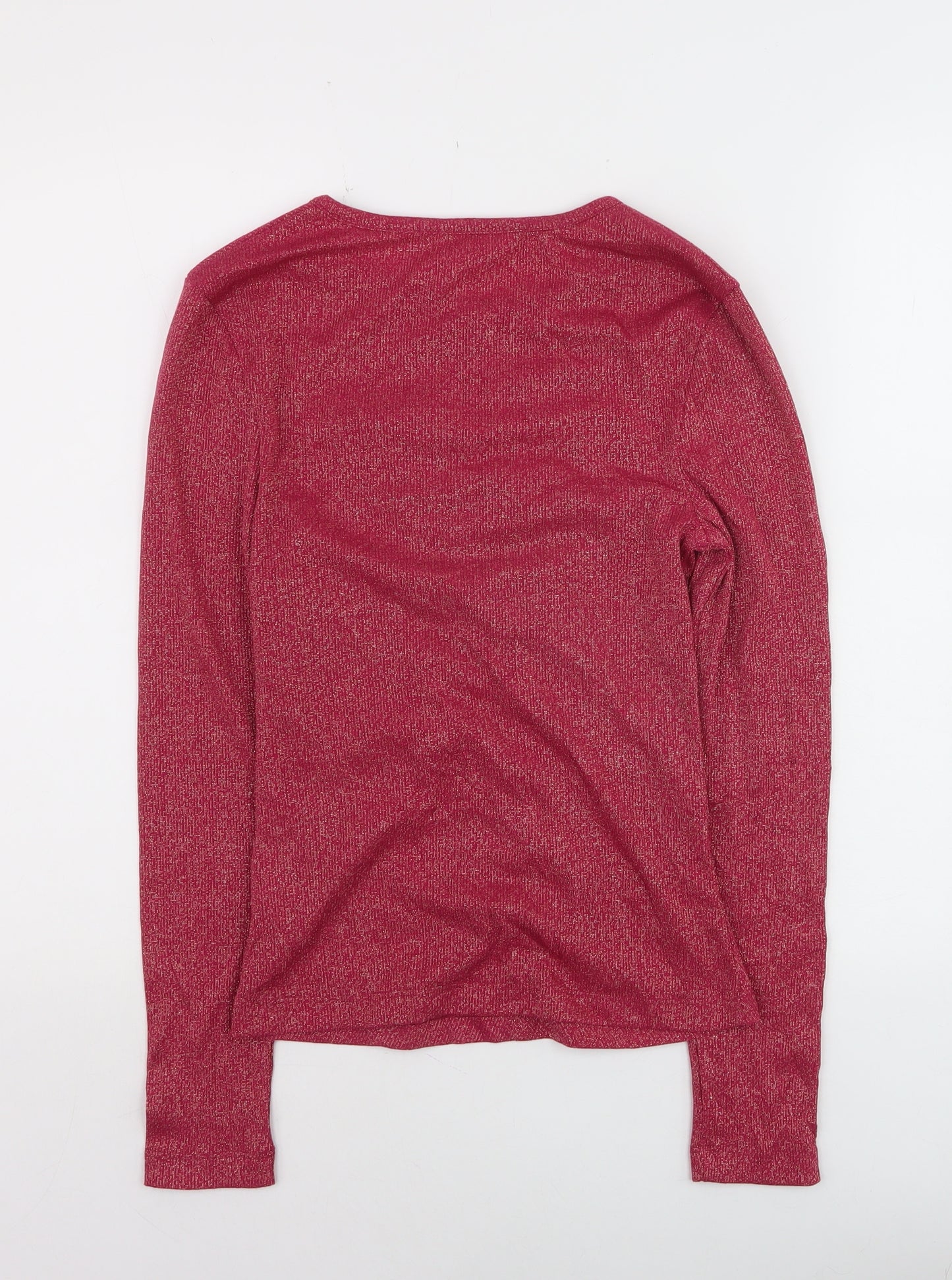 Marks and Spencer Per Una Women’s Pink Size 8 Ruched Knit Jumper