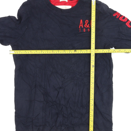 Abercrombie & Fitch Men’s Blue Cotton Crew Neck Pullover Jumper M
