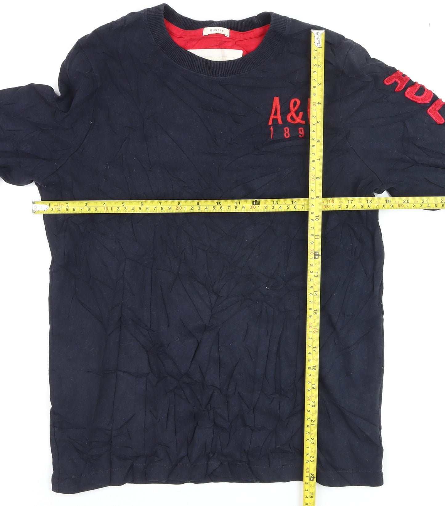 Abercrombie & Fitch Men’s Blue Cotton Crew Neck Pullover Jumper M