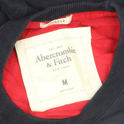 Abercrombie & Fitch Men’s Blue Cotton Crew Neck Pullover Jumper M