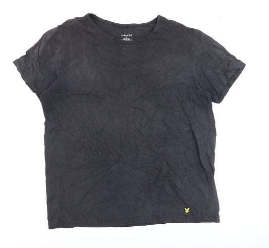 Lyle & Scott Men's Black XL Cotton Elastane Crew Neck T-Shirt