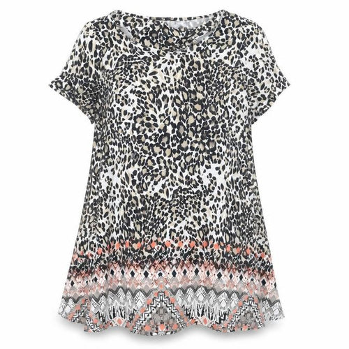 Marks and Spencer Womens Multicoloured Tunic Blouse UK 16 Animal Print