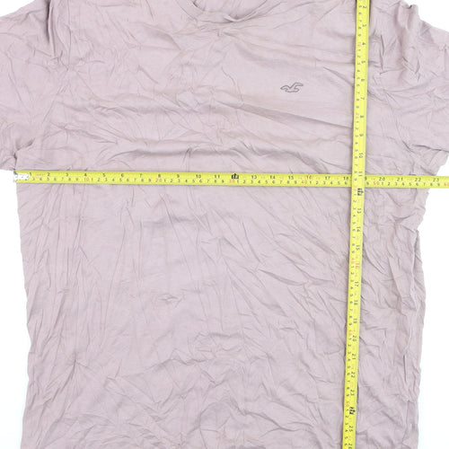 Hollister Men's Pink 2XLT Crew Neck Cotton T-Shirt