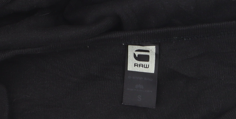 G-Star RAW Men's Black Slim Fit Cotton Crew Neck T-Shirt Size S