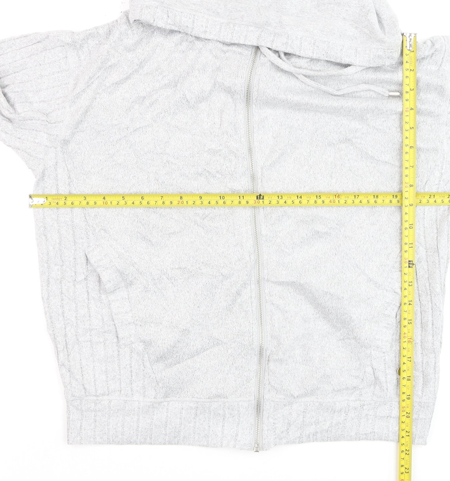 Next Women’s Grey Full Zip Hooded Sweatshirt Size 10