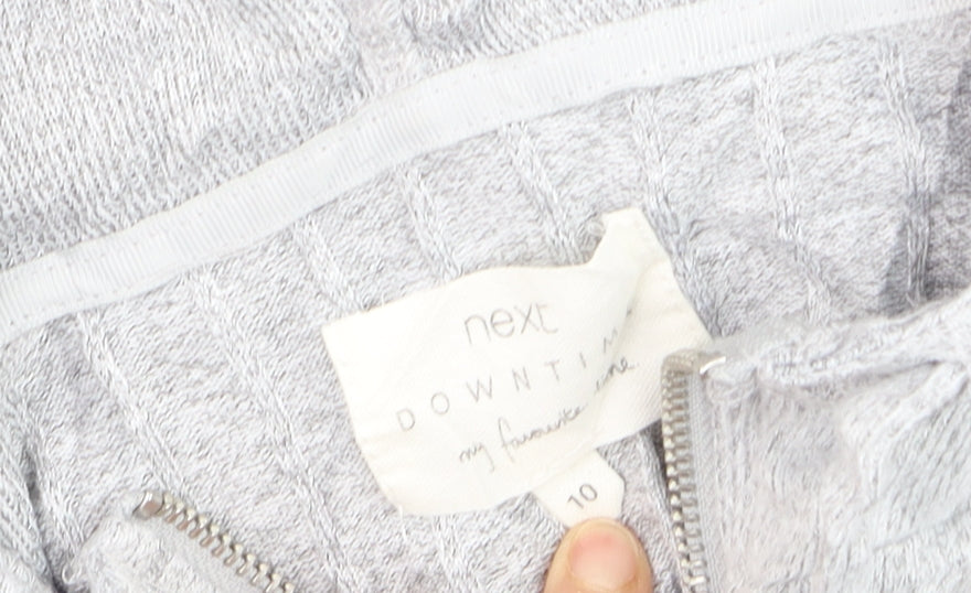 Next Women’s Grey Full Zip Hooded Sweatshirt Size 10