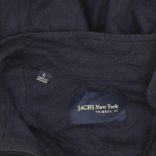 JACHS New York Men's Navy Long Sleeve 1/2 Zip Casual Top Size L