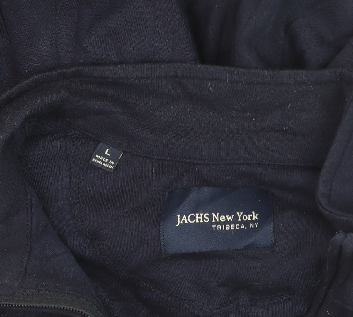 JACHS New York Men's Navy Long Sleeve 1/2 Zip Casual Top Size L