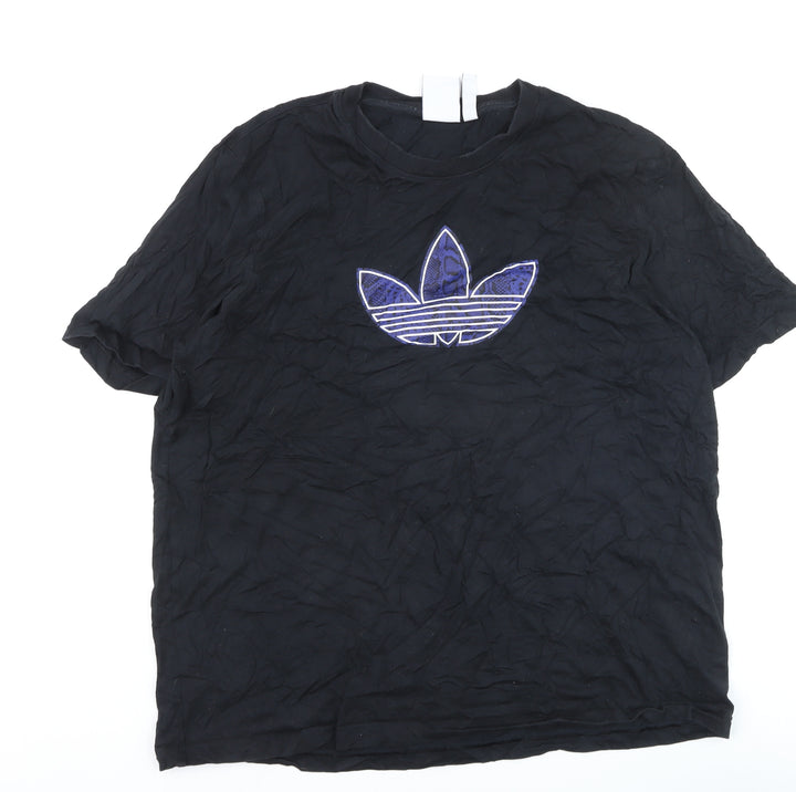 Adidas Men's Black XL Trefoil Logo Short Sleeve Cotton T-Shirt