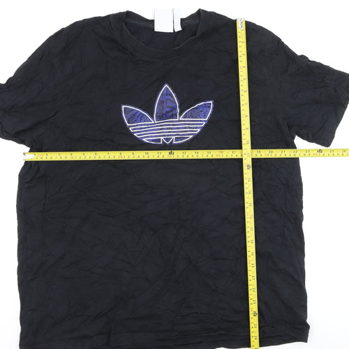 Adidas Men's Black XL Trefoil Logo Short Sleeve Cotton T-Shirt