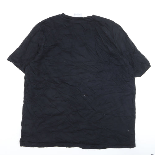 Adidas Men's Black XL Trefoil Logo Short Sleeve Cotton T-Shirt
