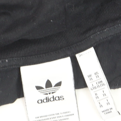 Adidas Men's Black XL Trefoil Logo Short Sleeve Cotton T-Shirt