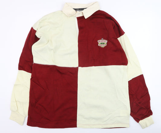 The Hird Collection Men's Multicoloured XL Long Sleeve Rugby Polo