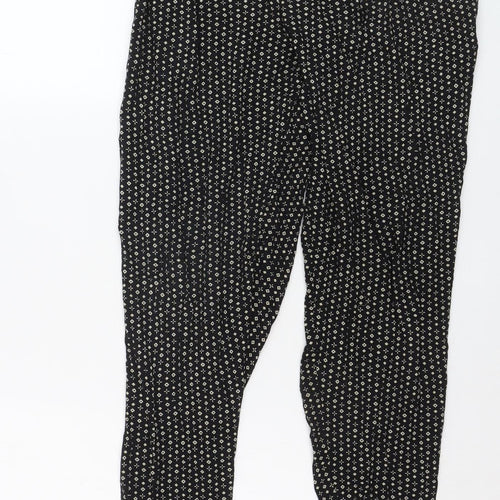 Next Women’s Black Geometric Harem Trousers Size 10 Viscose