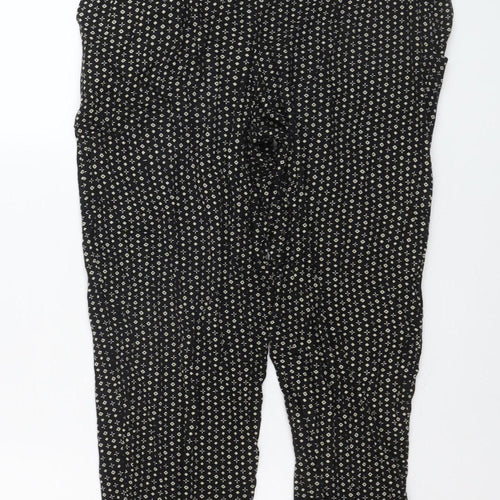 Next Women’s Black Geometric Harem Trousers Size 10 Viscose