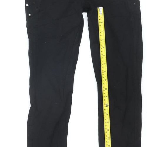 Redial Women's Black Studded Celestial Stretch Leggings Size S