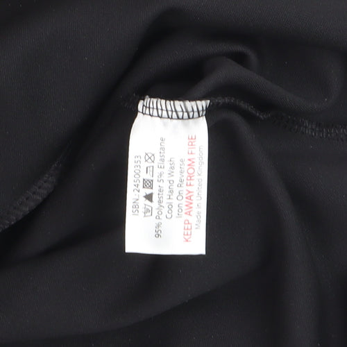 Mystify Womens Black Size 16 Sheath Flute Hem Dress