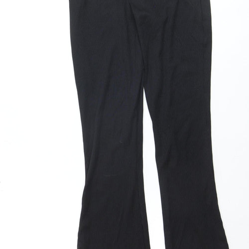 Topshop Petite Women's Black Ribbed Stretch Leggings Size S