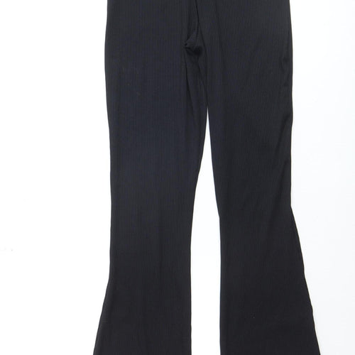 Topshop Petite Women's Black Ribbed Stretch Leggings Size S