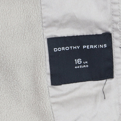 Dorothy Perkins Women’s Beige Size 16 Military Jacket