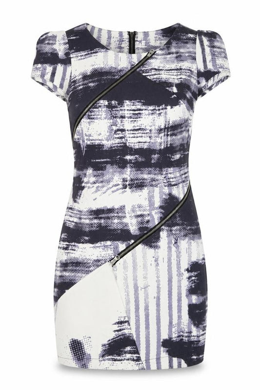 Front view of Lipsy London Women’s Multicoloured, size UK 12, Bodycon Zip Dress