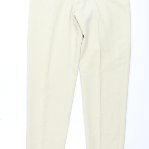 Laura Ashley Women’s Beige Pleated Tapered Trousers Size 10