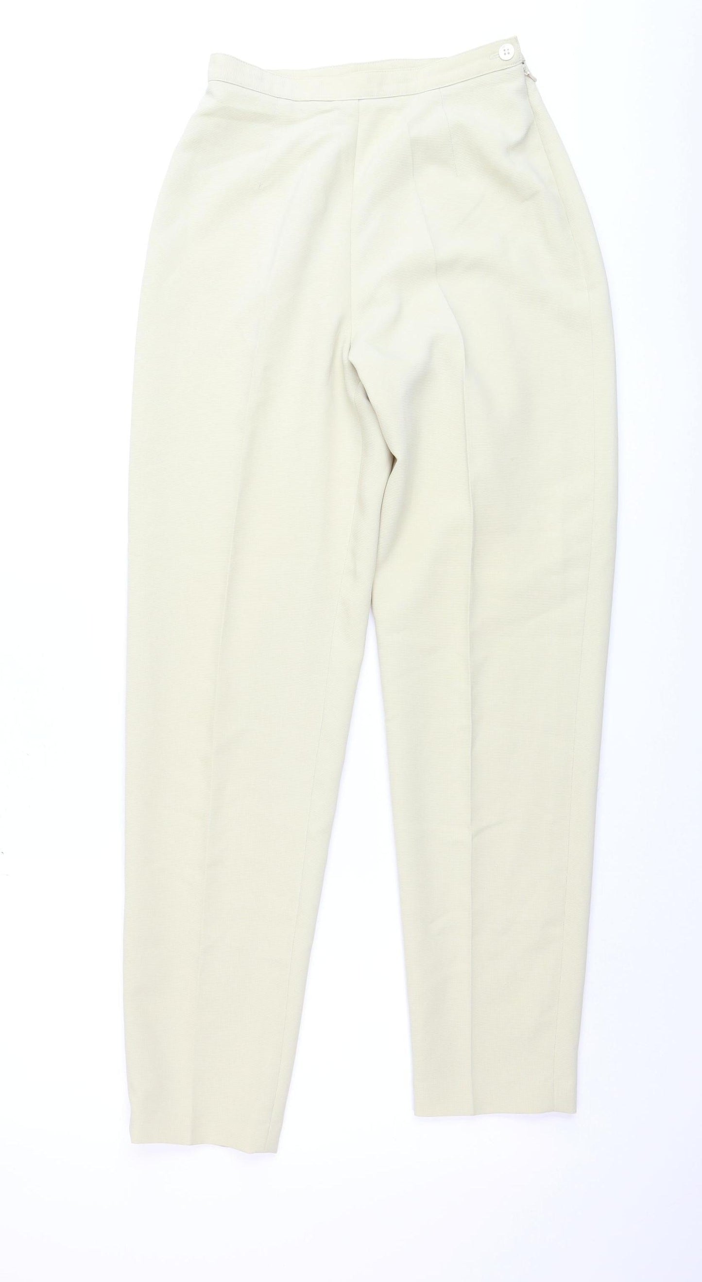Laura Ashley Women’s Beige Pleated Tapered Trousers Size 10