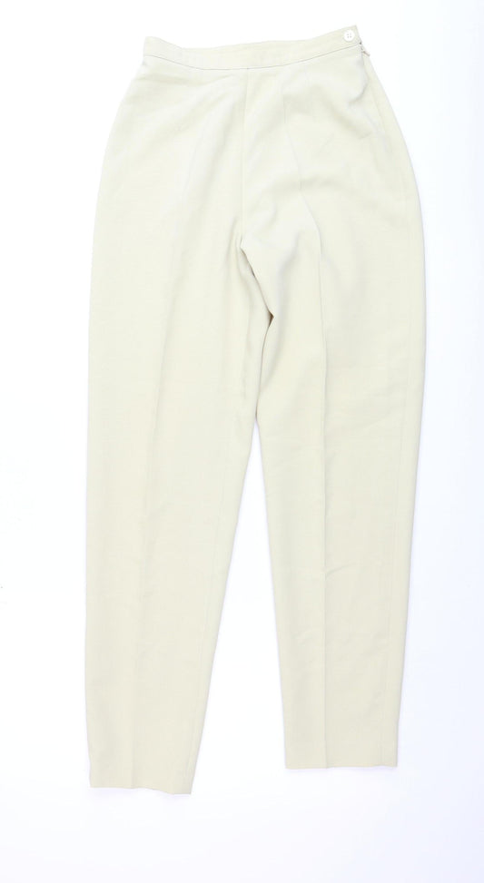 Laura Ashley Women’s Beige Pleated Tapered Trousers Size 10