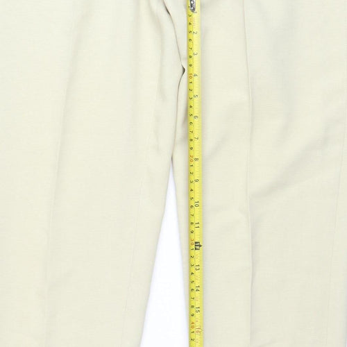 Laura Ashley Women’s Beige Pleated Tapered Trousers Size 10