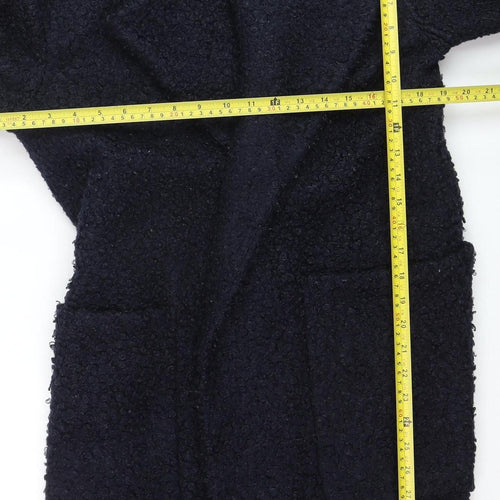 Farhi by Nicole Farhi Women's Black Size 14 Wool-Effect Mid-Length Coat
