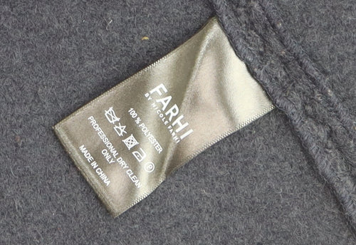 Farhi by Nicole Farhi Women's Black Size 14 Wool-Effect Mid-Length Coat