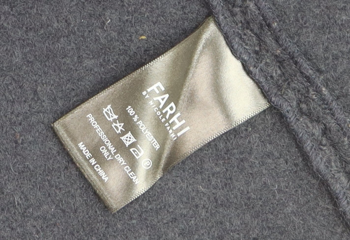 Farhi by Nicole Farhi Women's Black Size 14 Wool-Effect Mid-Length Coat