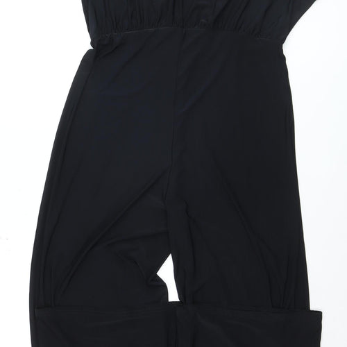 I Saw It First Women’s Black One Shoulder Wide-Leg Jumpsuit Size 18