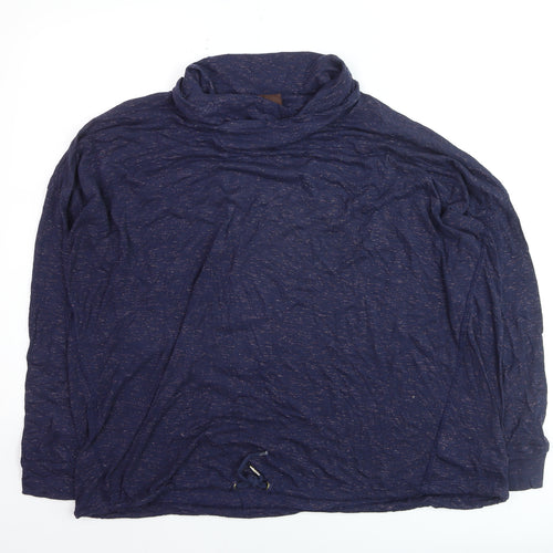 Marks and Spencer Women's Blue Long Sleeve Roll Neck Activewear Top Size 20