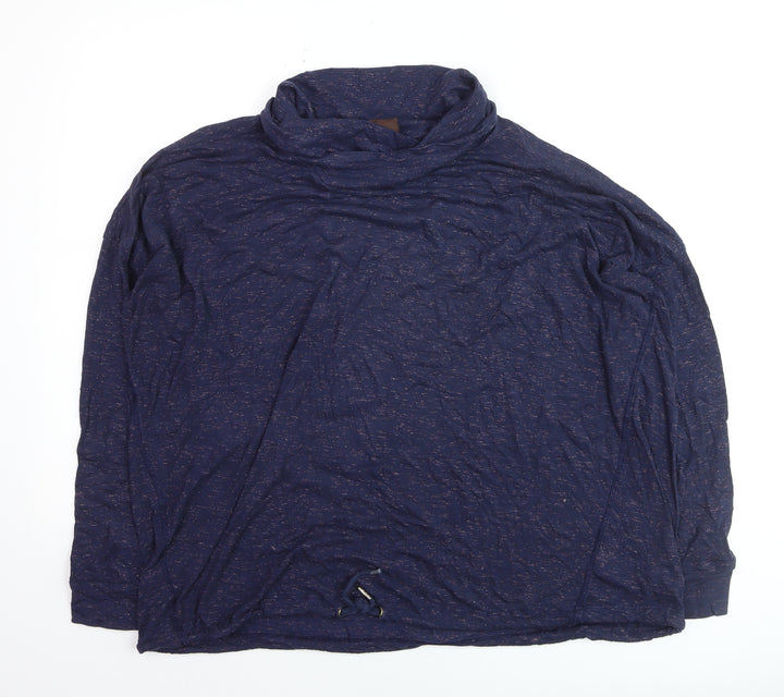 Marks and Spencer Women's Blue Long Sleeve Roll Neck Activewear Top Size 20