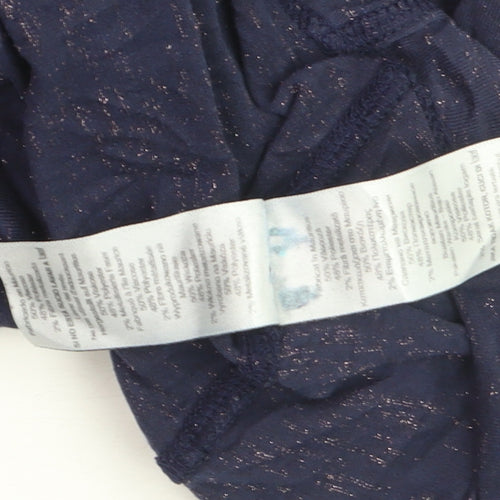 Marks and Spencer Women's Blue Long Sleeve Roll Neck Activewear Top Size 20